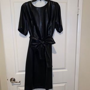 Faux Leather Dress